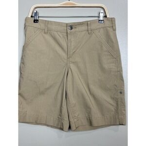 CARHARTT Roll Up Utility Shorts Women's Sz 10 Beige Tan Rip‎ Stop